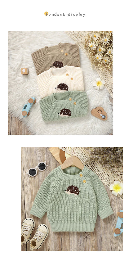 Cable-Knit Baby & Toddler Sweater – Soft Winter Pullover with Crew Neck (6 Months–3 Years)