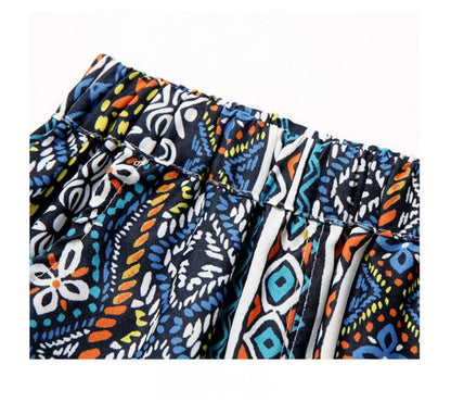 Boho Tassel Top, Printed Pants & Mini Bag Set