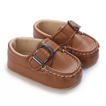 Contrast-Stitch Baby Loafers & Canvas Sneakers with Soft Soles