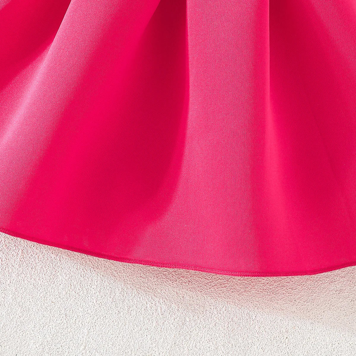 Flower-Shoulder A-Line Party Dress for Girls