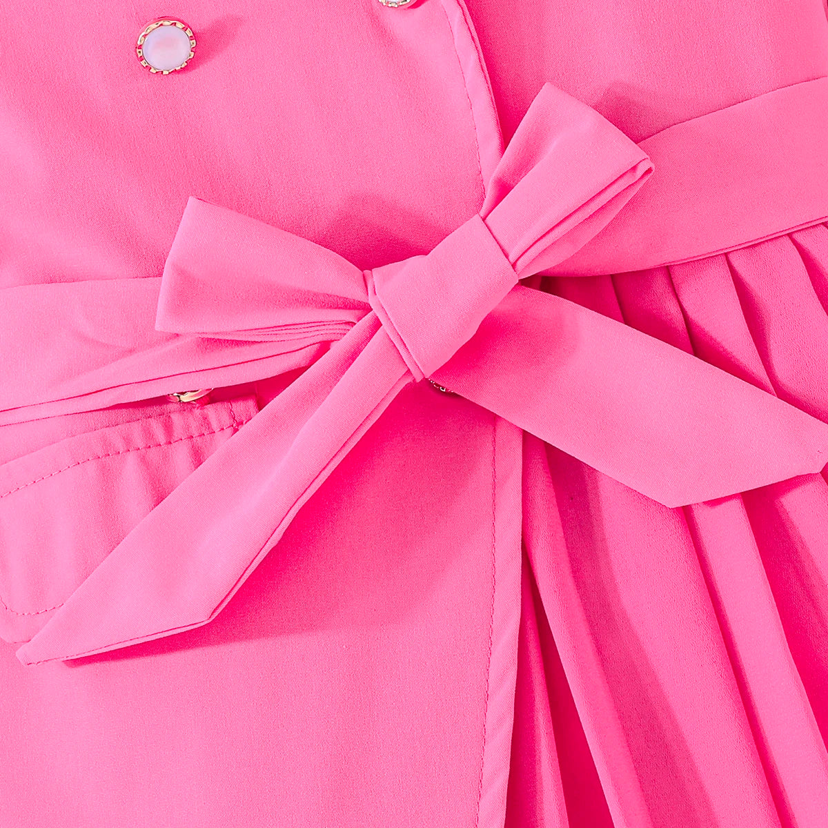 Tailored Lapel Belted Dress for Girls (3-8Y)