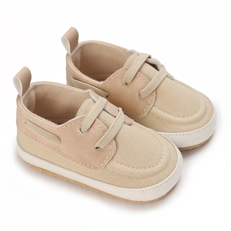 Contrast-Stitch Baby Loafers & Canvas Sneakers with Soft Soles