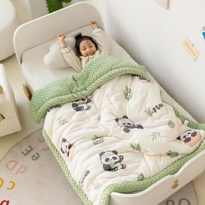 Dinosaur Print Minky Reversible Kids Blanket