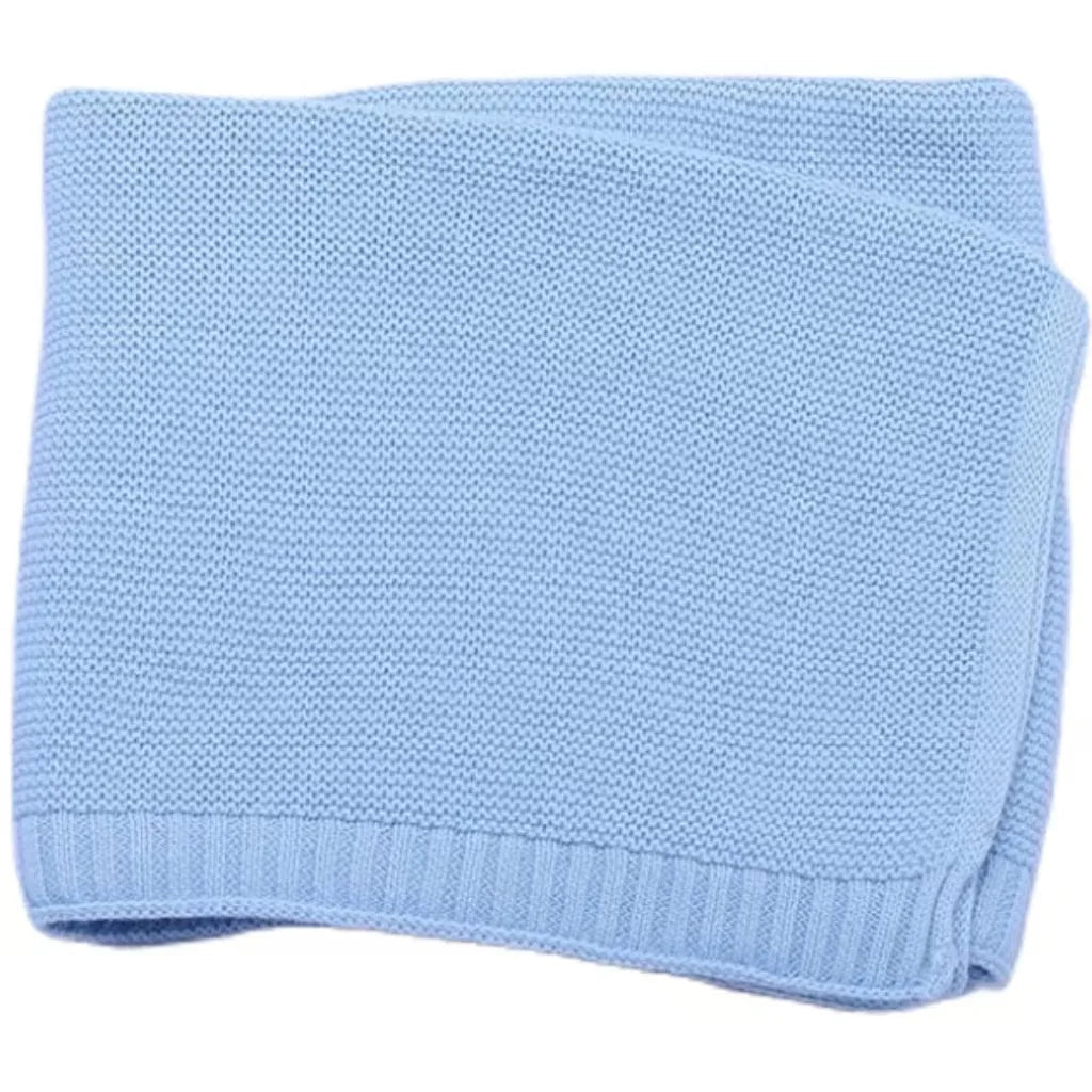 Personalized Embroidered Name Cotton Knit Baby Blanket