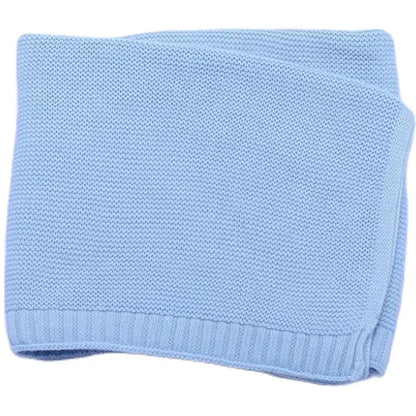 Personalized Embroidered Name Cotton Knit Baby Blanket