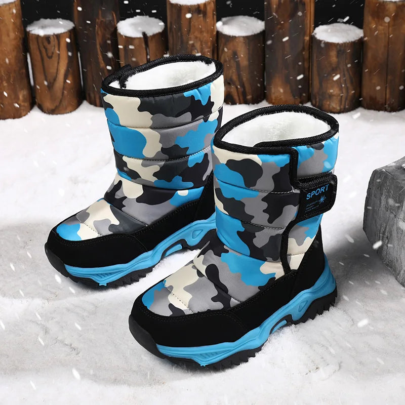 Waterproof Snow Boots for Kids – Plush-Lined Winter Boots with Non-Slip Sole (Toddlers & Youth)