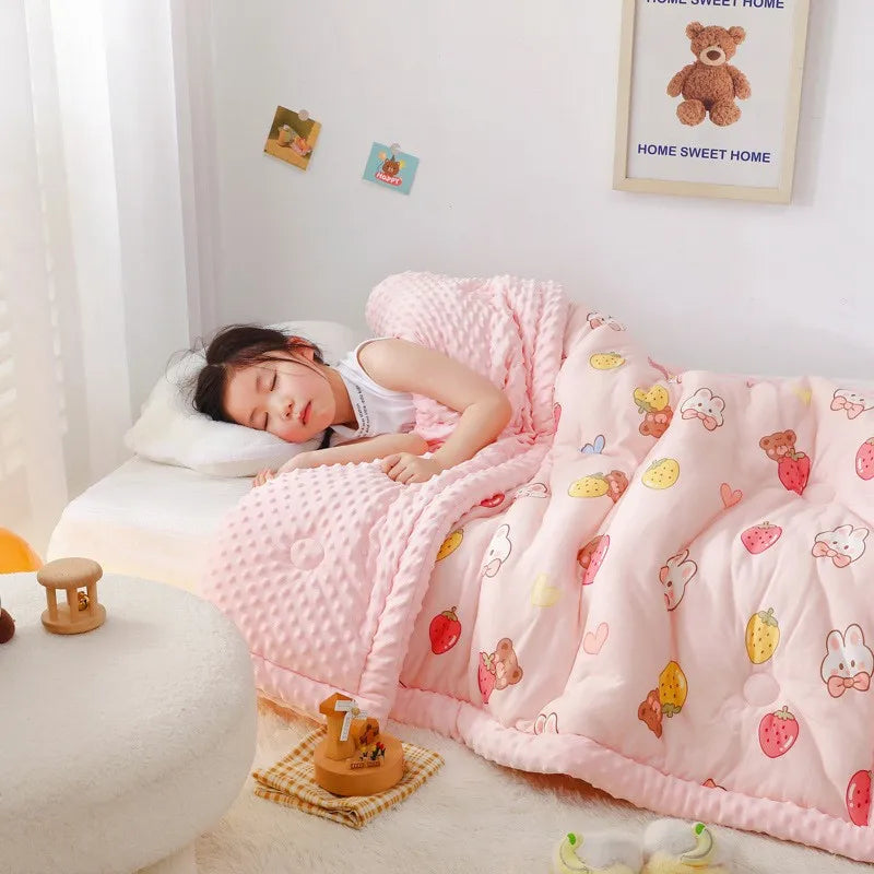Dinosaur Print Minky Reversible Kids Blanket