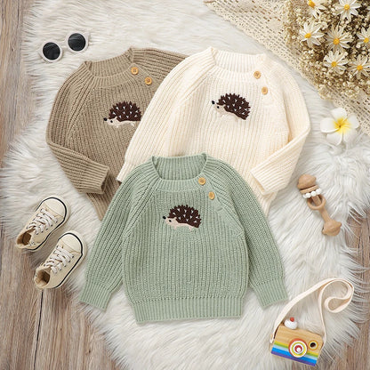 Cable-Knit Baby & Toddler Sweater – Soft Winter Pullover with Crew Neck (6 Months–3 Years)