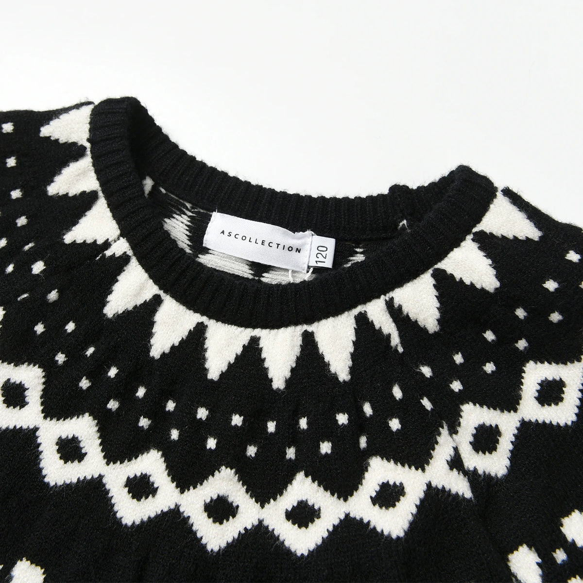 Geometric Yoke Cotton Knit Sweater for Kids