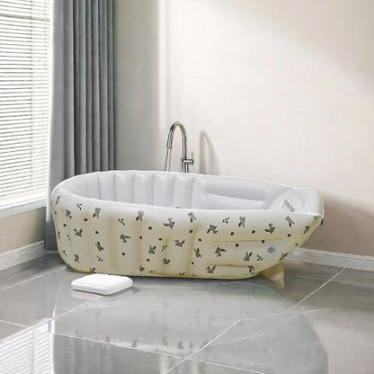 Inflatable Baby Bath Tub with Cushioned Backrest