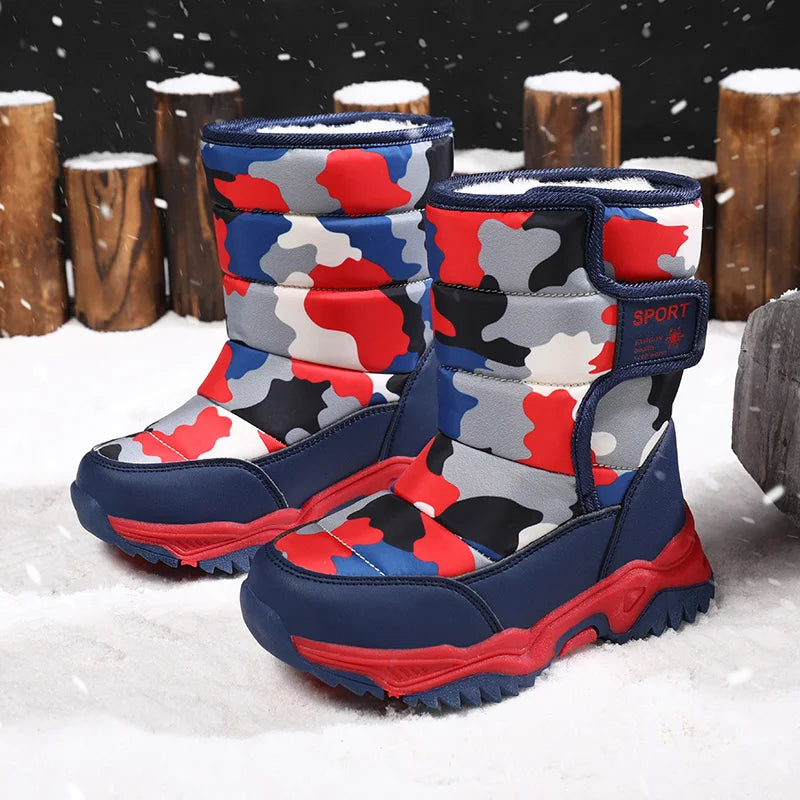Waterproof Snow Boots for Kids – Plush-Lined Winter Boots with Non-Slip Sole (Toddlers & Youth)