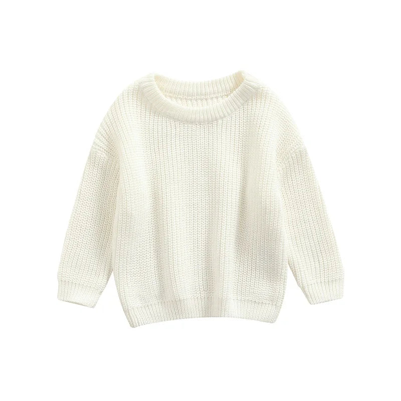 Classic Crewneck Cotton-Blend Knit Sweater for Babies & Kids
