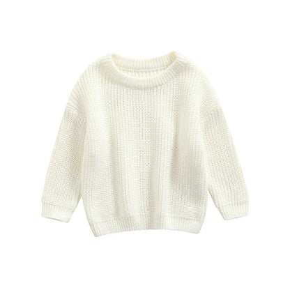 Classic Crewneck Cotton-Blend Knit Sweater for Babies & Kids