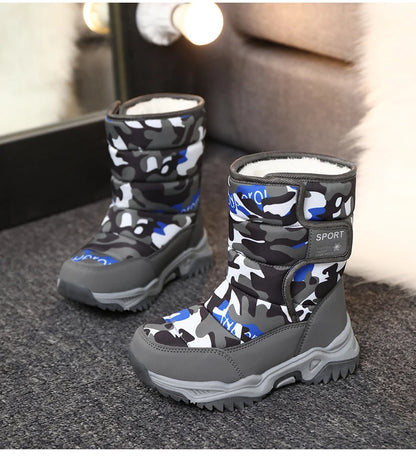Waterproof Snow Boots for Kids – Plush-Lined Winter Boots with Non-Slip Sole (Toddlers & Youth)