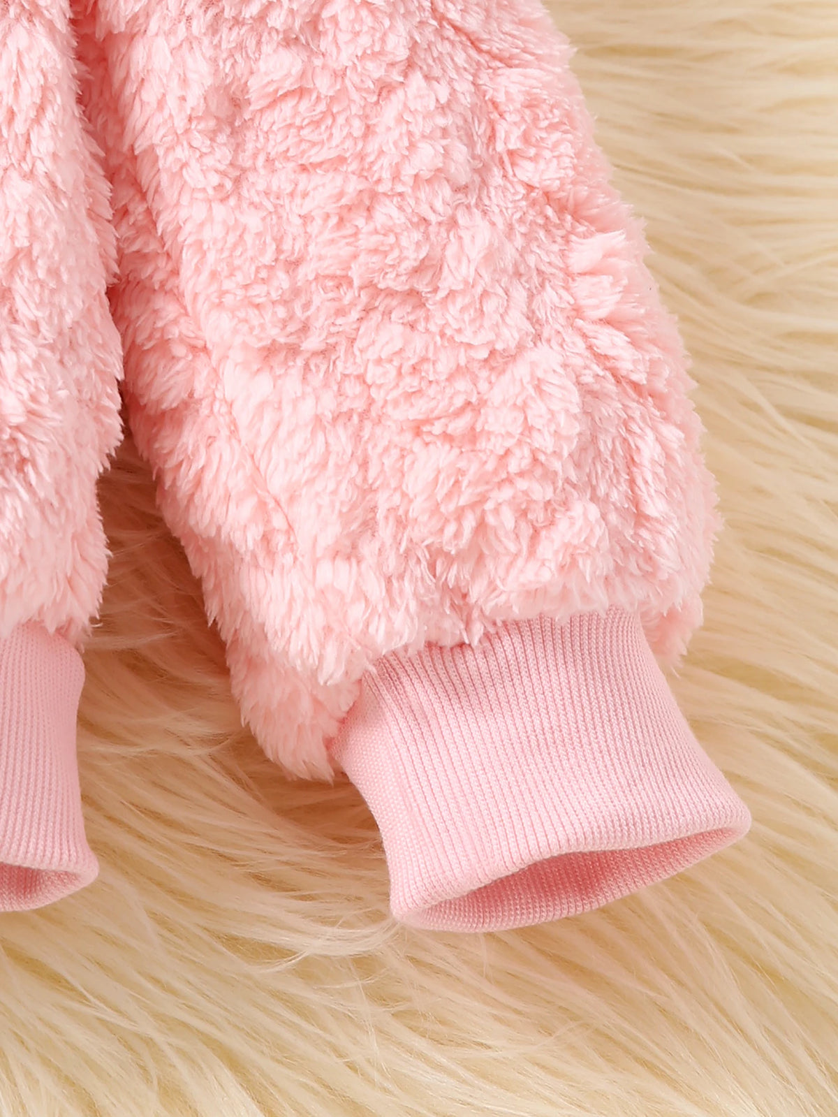 Plush Cable-Texture Hooded Winter Jacket for Girls