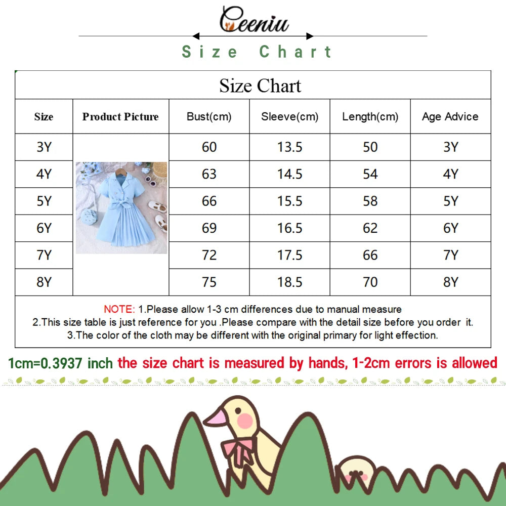 Tailored Lapel Belted Dress for Girls (3-8Y)