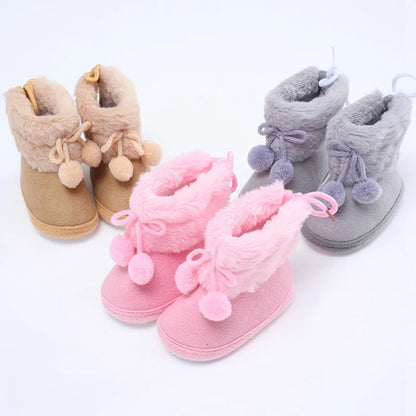 Winter Baby Snow Boots – Plush Warm First Walker Booties (0–18 Months)