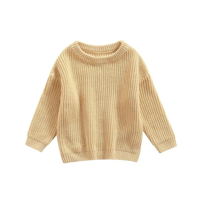 Classic Crewneck Cotton-Blend Knit Sweater for Babies & Kids