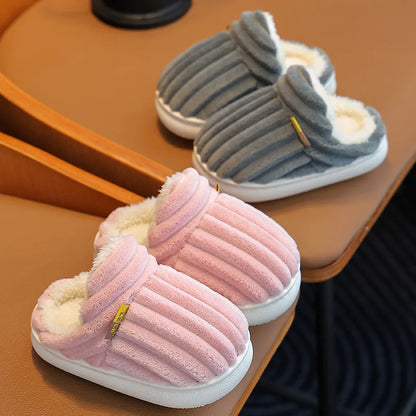 Cozy Winter Slippers for Kids – Plush-Lined, Non-Slip Indoor Shoes (Toddlers & Kids)