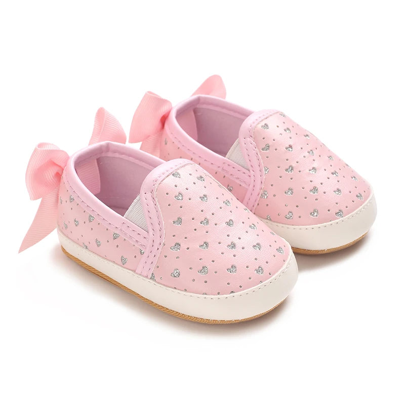 Scalloped T-Strap Baby Mary Jane Shoes with Bows & Cutout Details