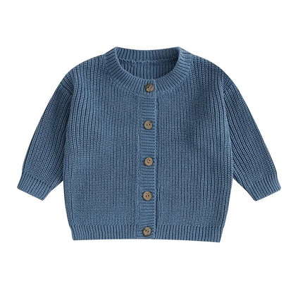 Button-Front Chunky Knit Cardigan for Girls