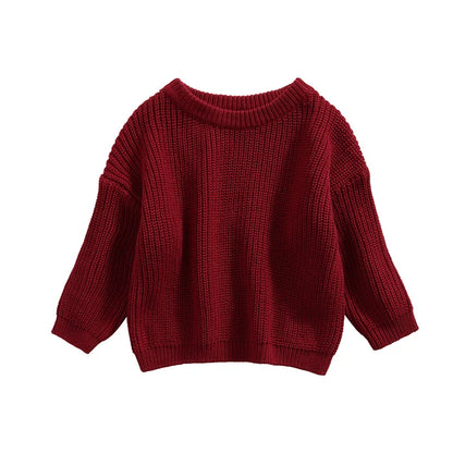 Classic Crewneck Cotton-Blend Knit Sweater for Babies & Kids