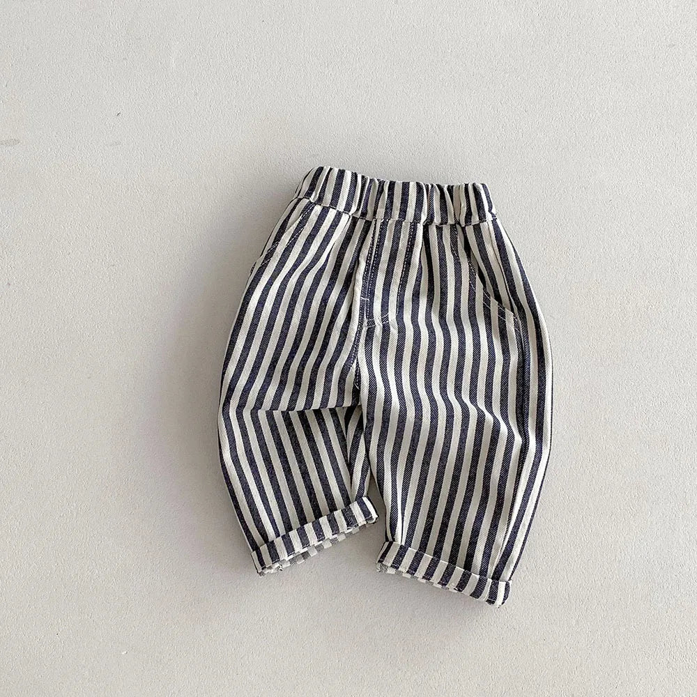 Patch-Pocket Casual Denim Pants for Babies & Kids