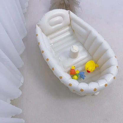 Inflatable Baby Bath Tub with Cushioned Backrest