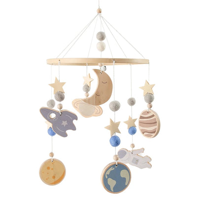 360° Rotating Wooden Crib Mobile Arm & Holder