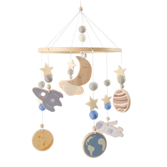 360° Rotating Wooden Crib Mobile Arm & Holder