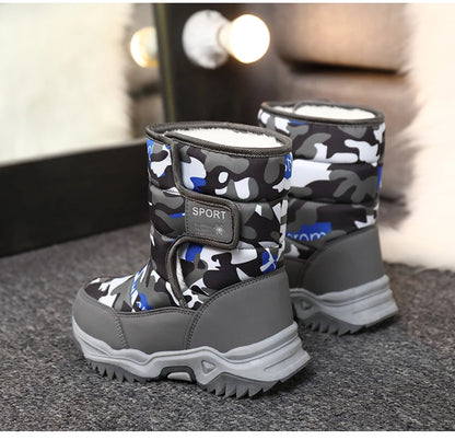 Waterproof Snow Boots for Kids – Plush-Lined Winter Boots with Non-Slip Sole (Toddlers & Youth)