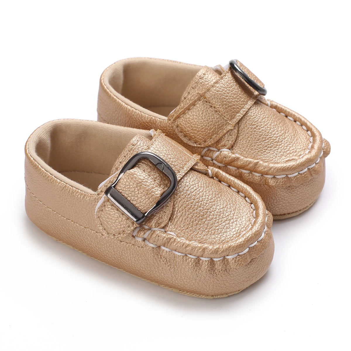 Contrast-Stitch Baby Loafers & Canvas Sneakers with Soft Soles