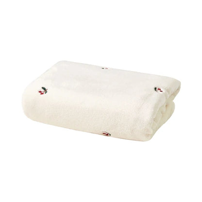 Embroidered Polar Fleece Baby Blanket with Tiny Motifs