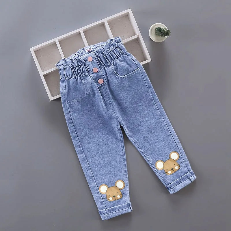 Playful Print Straight-Leg Jeans for Girls