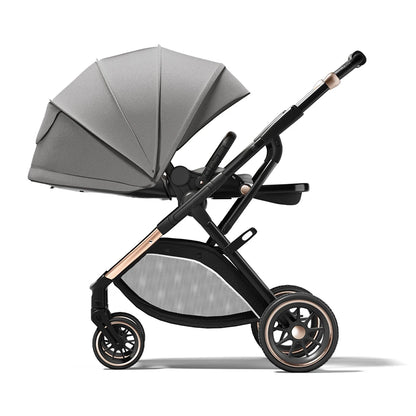High Landscape Convertible Stroller with Reversible Seat – All-Terrain Wheels & 3-Position Recline
