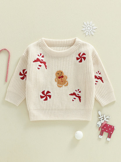 Gingerbread Knit Pullover Sweater for Babies & Toddlers