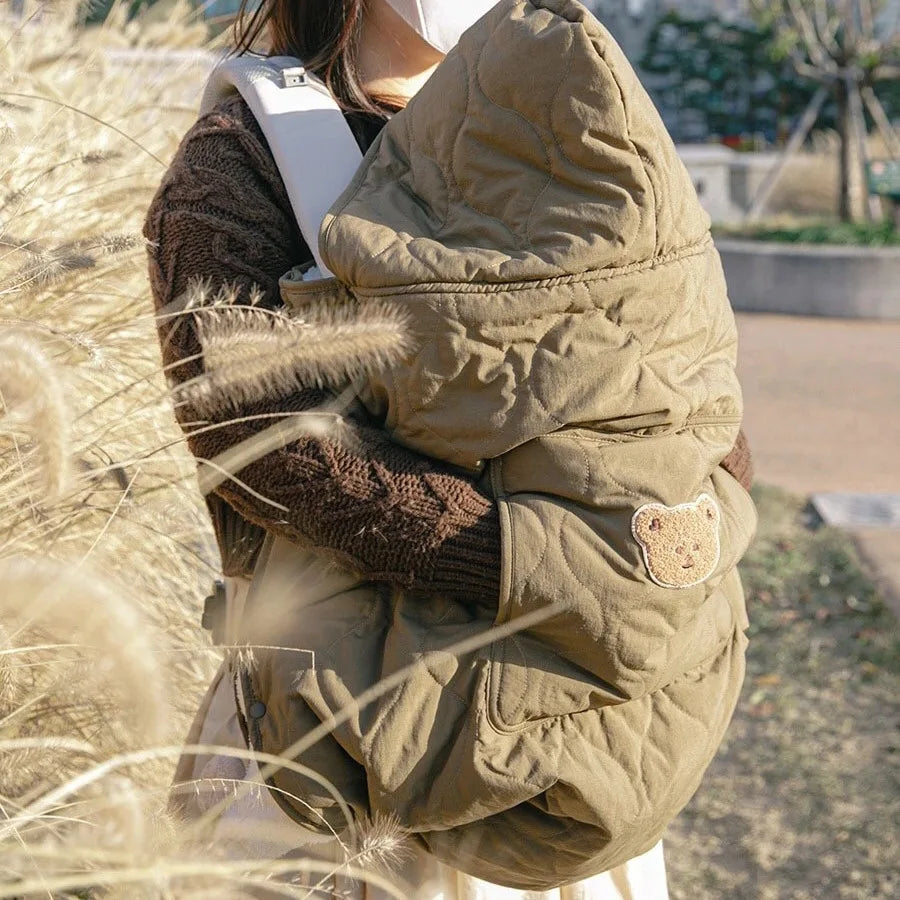 Cozy Hooded Baby Stroller Blanket & Carrier Cover – Quilted Swaddle Wrap for Newborns (Autumn–Winter)