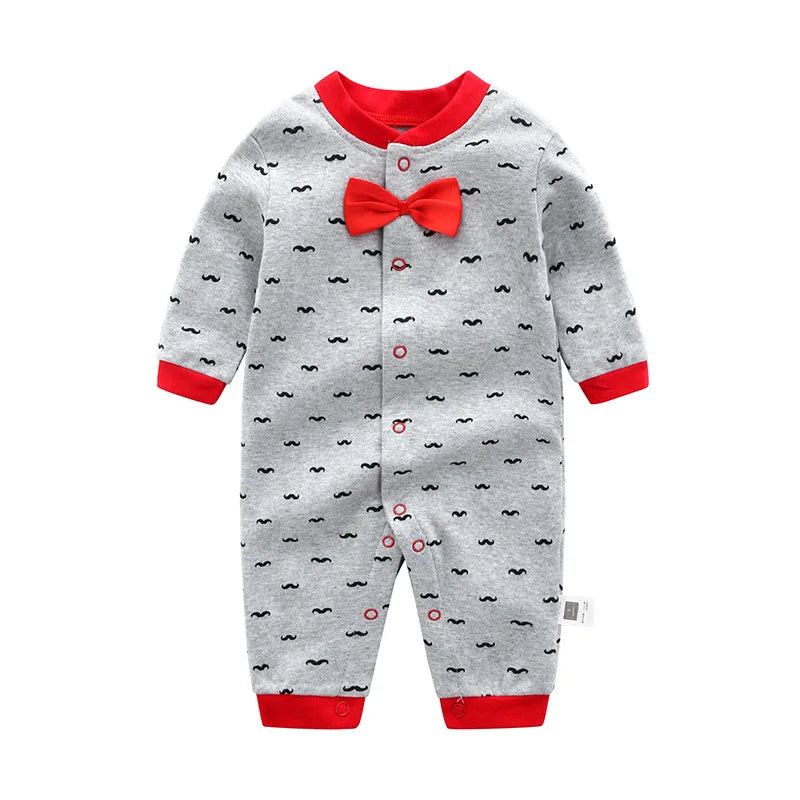 Bow-Tie Tuxedo Romper for Baby Boys
