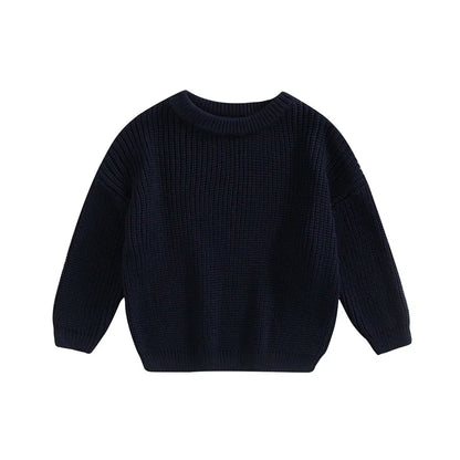 Classic Crewneck Cotton-Blend Knit Sweater for Babies & Kids