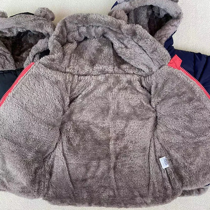 Bear-Ear Plush-Lined Kids’ Puffer Jacket