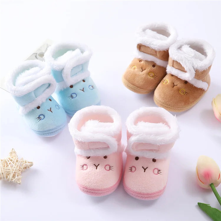 Soft Plush Bear Baby Booties – Cozy Winter First Walkers (0–18 Months)