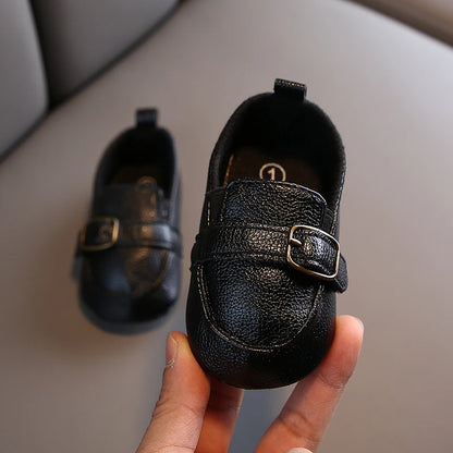 Contrast-Stitch Baby Loafers & Canvas Sneakers with Soft Soles
