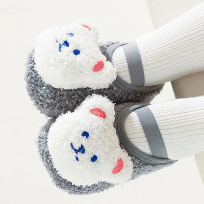 Plush Bear Baby First Walker Shoes – Soft, Non-Slip & Cozy (0–18 Months)