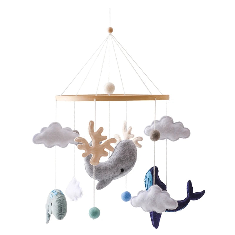 360° Rotating Wooden Crib Mobile Arm & Holder