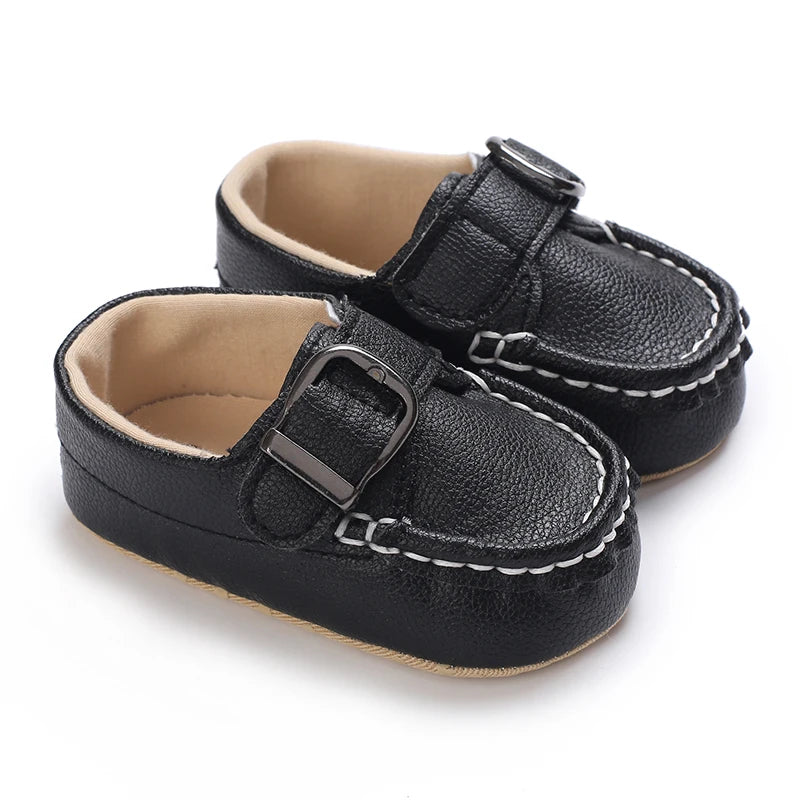 Contrast-Stitch Baby Loafers & Canvas Sneakers with Soft Soles