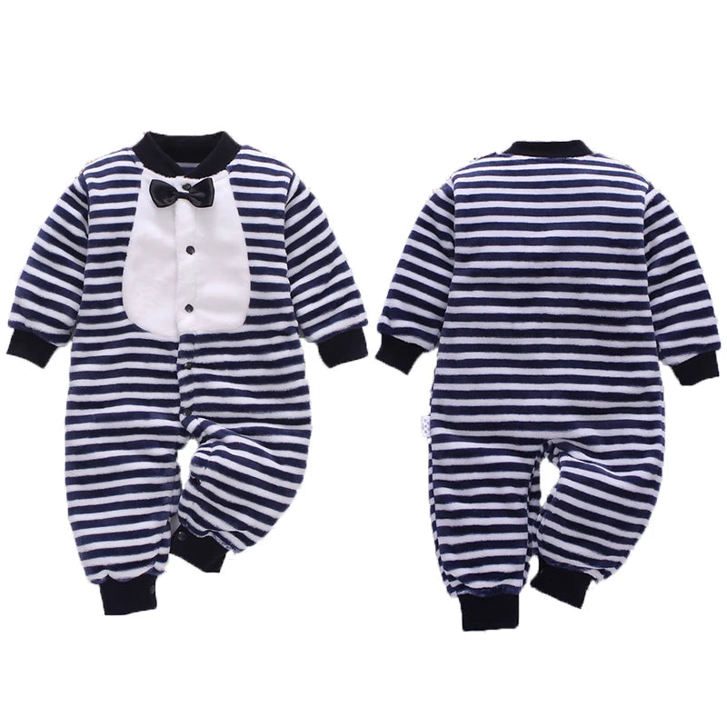 Plush Printed Fleece Romper for Babies