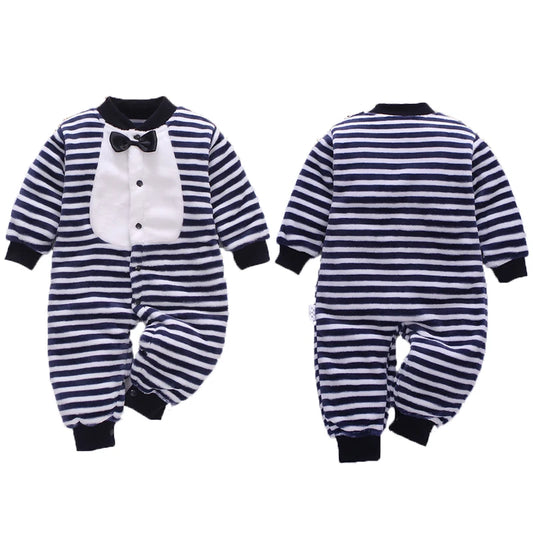 Plush Printed Fleece Romper for Babies