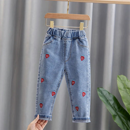 Playful Print Straight-Leg Jeans for Girls
