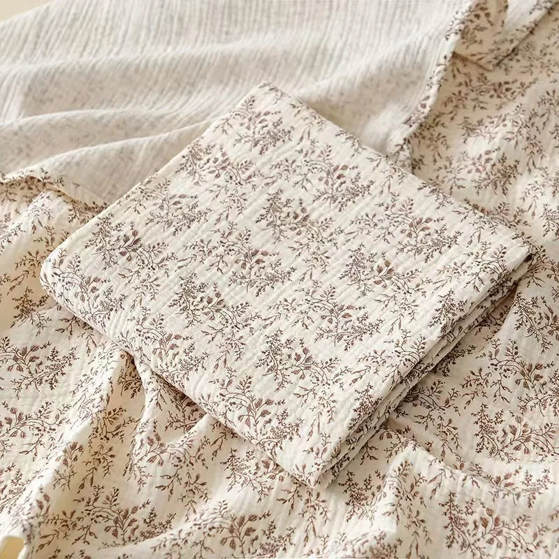 Playful Heart & Animal Print Cotton Muslin Baby Blanket