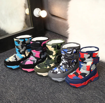 Waterproof Snow Boots for Kids – Plush-Lined Winter Boots with Non-Slip Sole (Toddlers & Youth)